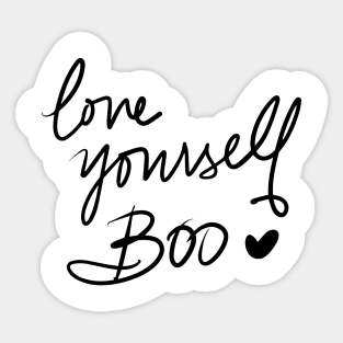 Love Yourself Boo Sticker